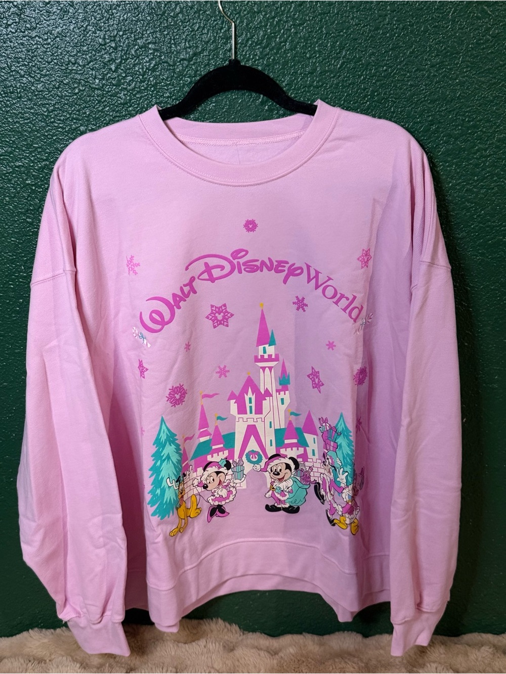 Walt Disney world pink holiday sweater